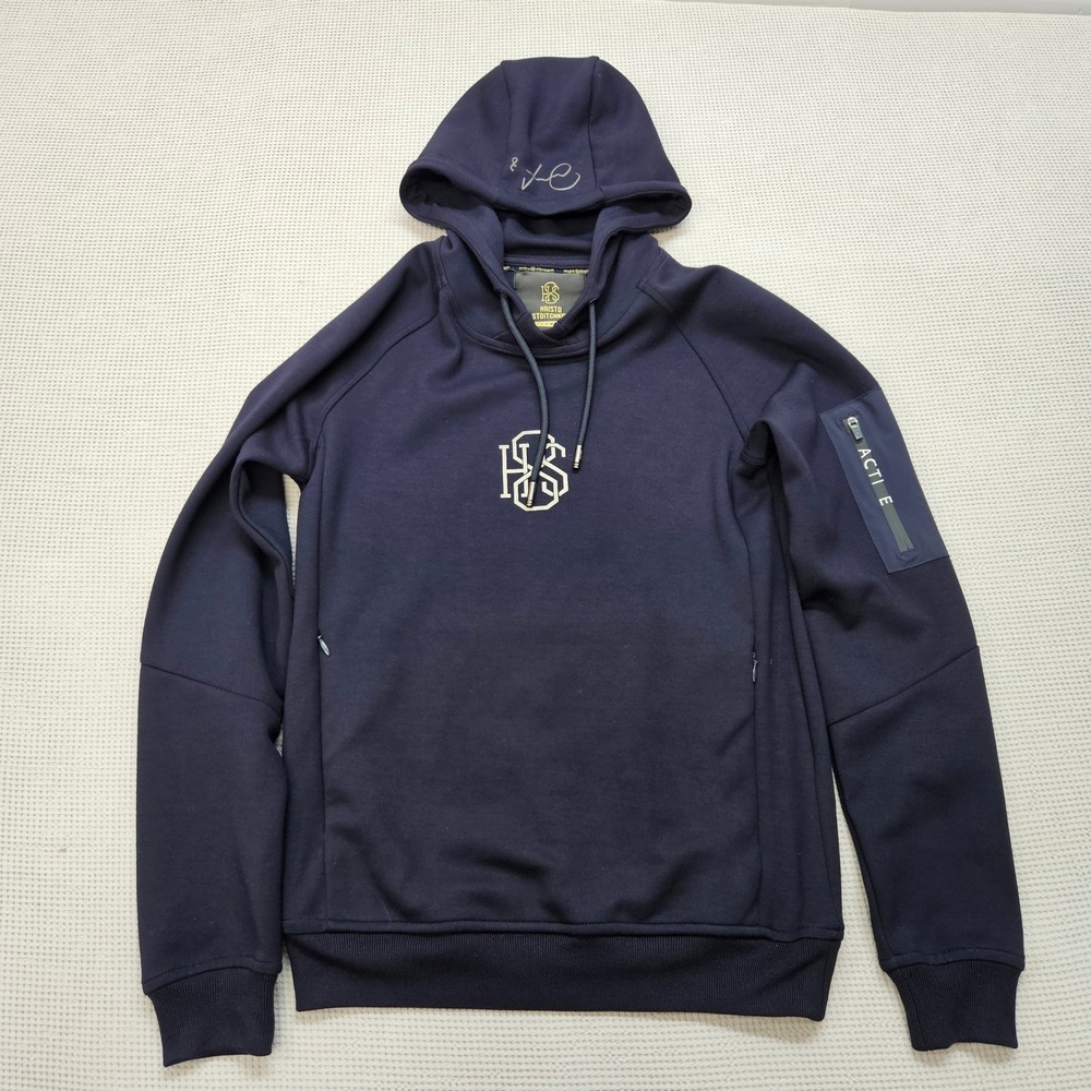 8Hristo Stoitchkov Teodor Womens XS Navy Blue Activeā Hoodie Sweatshirt New